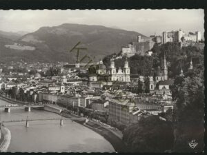 Salzburg - Die Festspielestadt gesehen von Mülln mit salzach [005-5893