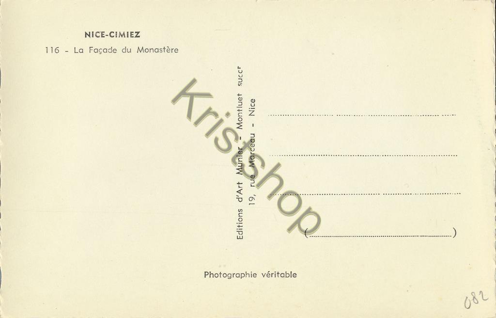KRST005-7082_1.jpg Nice-Cimiez - La Façade du Monastère [005-7082 - Afbeelding 2