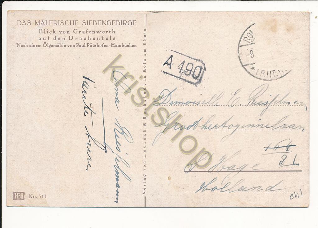 KRST006-0141_1.jpg Blick von Grafenwerk auf den Drachenfels [006-0141 - Afbeelding 2