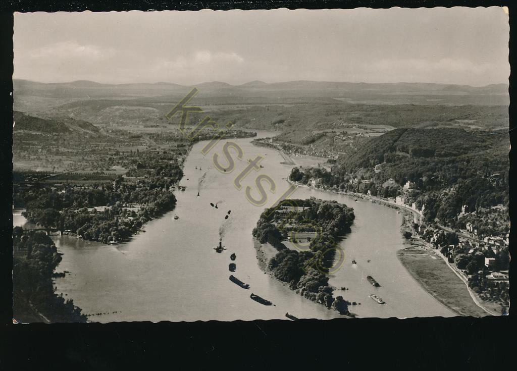 KRST006-0183_0.jpg Drachenfels auf die Rheininsel Nonnenwerk [006-0183