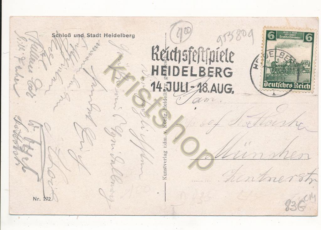 KRST006-0614_1.jpg Schloß und Stadt Heidelberg [006-0614 - Afbeelding 2