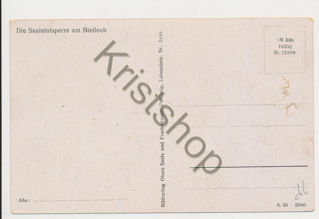 KRST006-1266_1.jpg Die Saaletalsperre am Bleiloch [006-1266 - Afbeelding 2