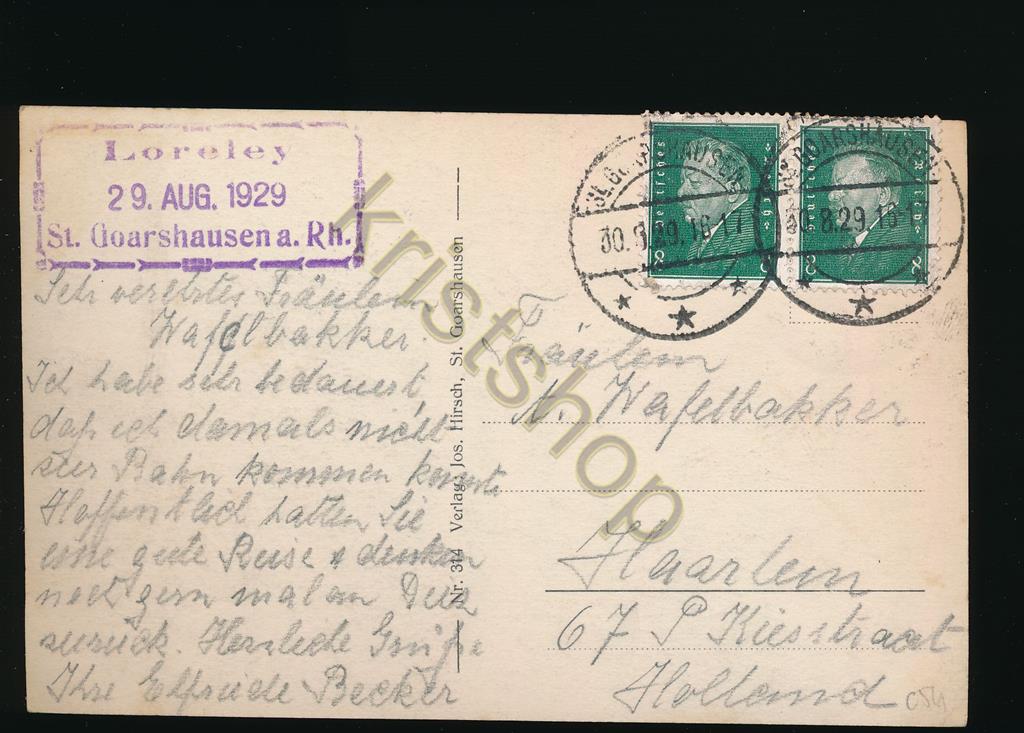 KRST006-1454_1.jpg St Goarshausen mit Burg Katz [006-1454 - Afbeelding 2