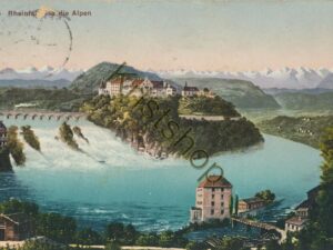 Rheinfall und die Alpen [006-1735