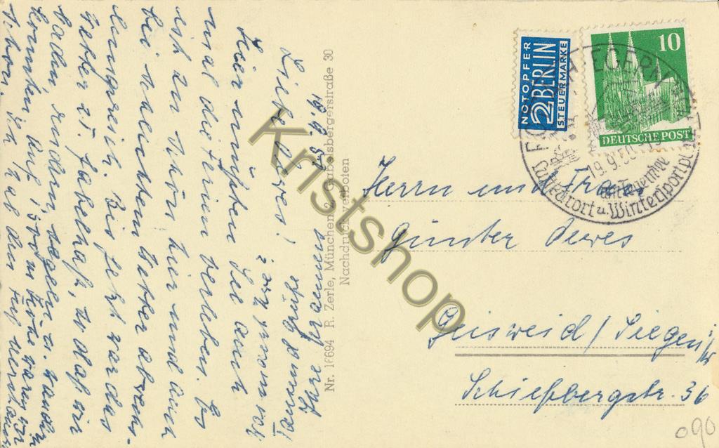 KRST006-1890_1.jpg Schloß Tegernsee - Segelschiff [006-1890 - Afbeelding 2