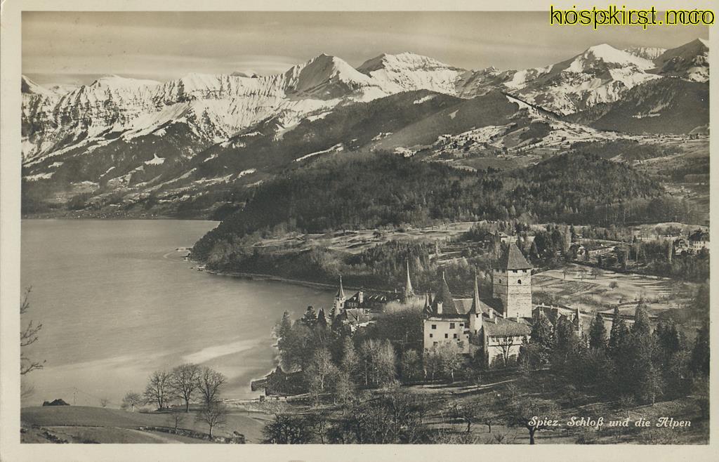 KRST006-2261_0.jpg Spiez - Schloß und die Alpen [006-2261