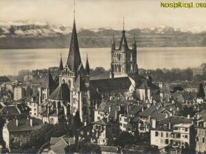 Lausanne - La Cathédrale et les Alpes [006-2329