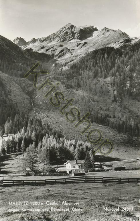 KRST006-2671_0.jpg Mallnitz - Gasthof Alpenrose gegen Korntauen [006-2671