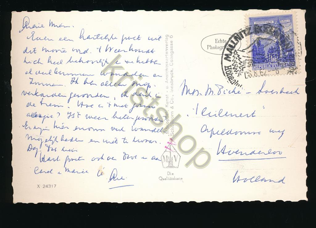 KRST006-2671_1.jpg Mallnitz - Gasthof Alpenrose gegen Korntauen [006-2671 - Afbeelding 2