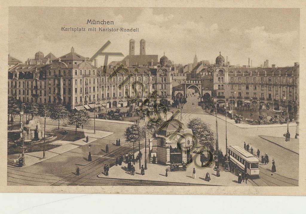 KRST006-3617_0.jpg München - Karlsplatz mit Kaisertor Rondell [006-3617