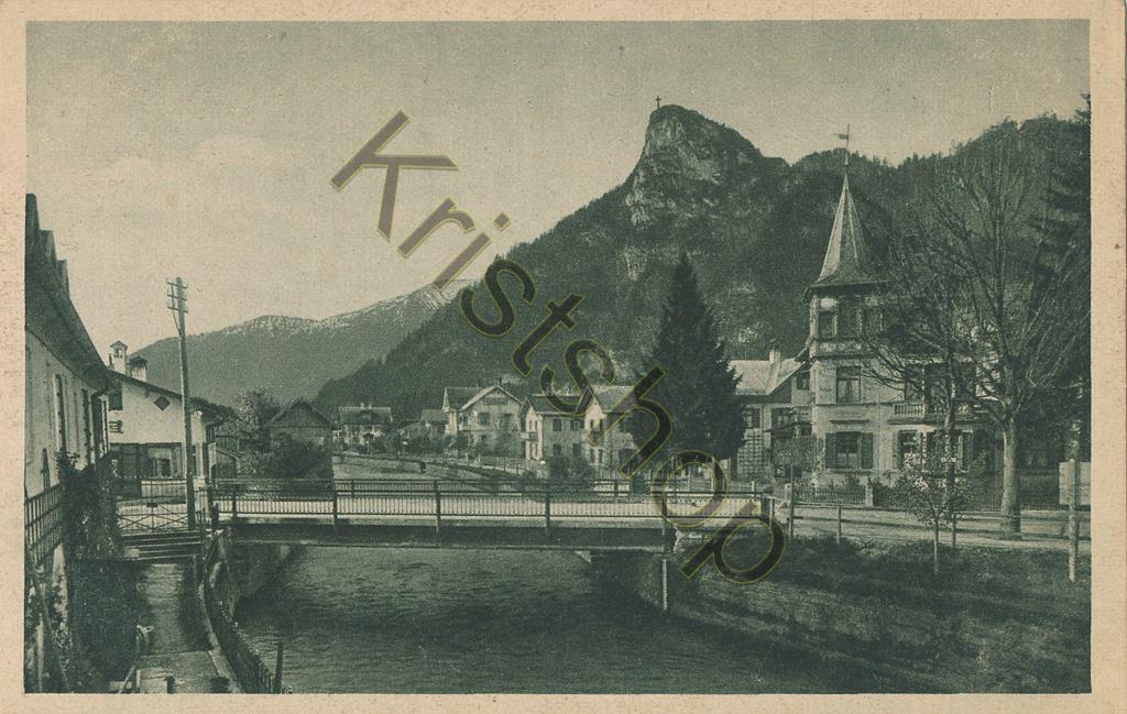 KRST006-3660_0.jpg Oberammergau - Ammerbrücke mit kofel [006-3660