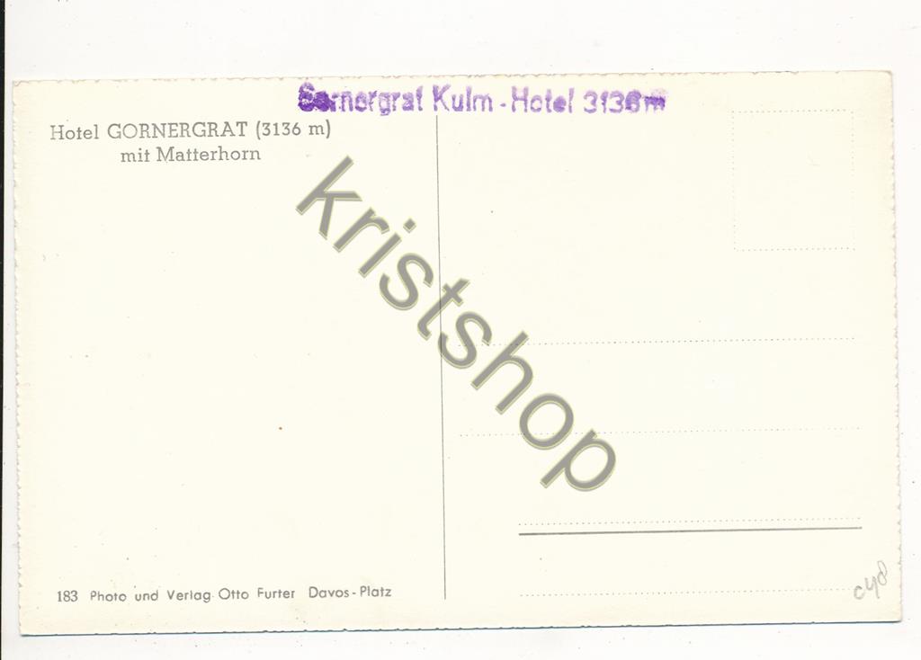 KRST006-3848_1.jpg Hotel Gornergrat mit Matterhorn [006-3848 - Afbeelding 2