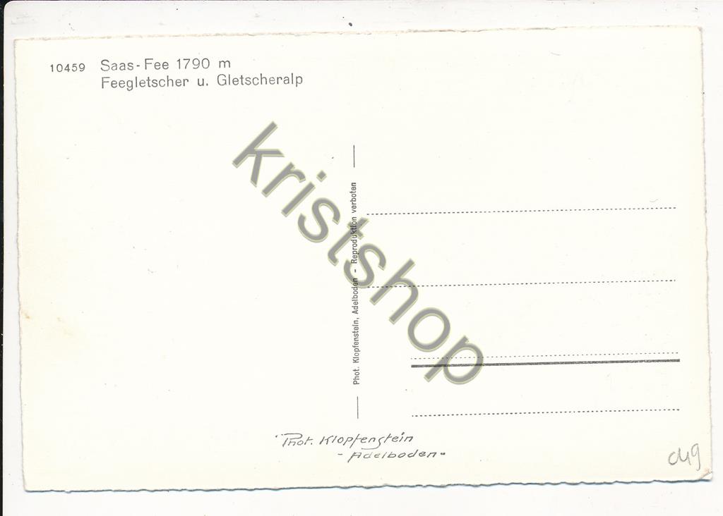 KRST006-4049_1.jpg Saas-Fee - Feegletscher u Gletscheralp [006-4049 - Afbeelding 2