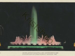 Antwerpen - Wereld Tentoonstelling 1930 - verlichte fonteinen [006-4866