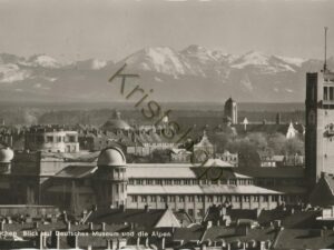 München - Blick auf Deutsches Museum und die alpen [006-5051