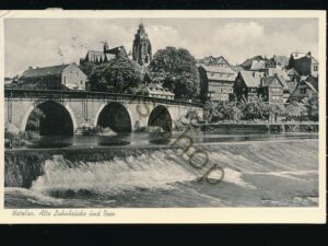 Wetzlar - alte Lahnbrücke und Dom [006-5439