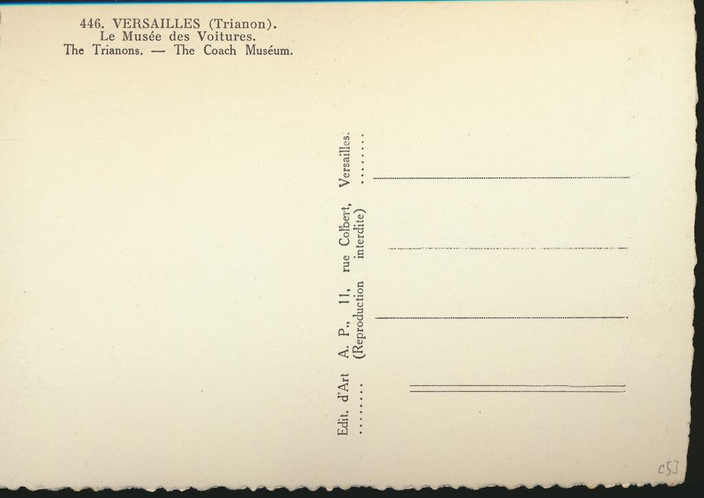 KRST006-6653_1.jpg Versailles (Trianon) - Le Musée des Voitures [006-6653 - Afbeelding 2