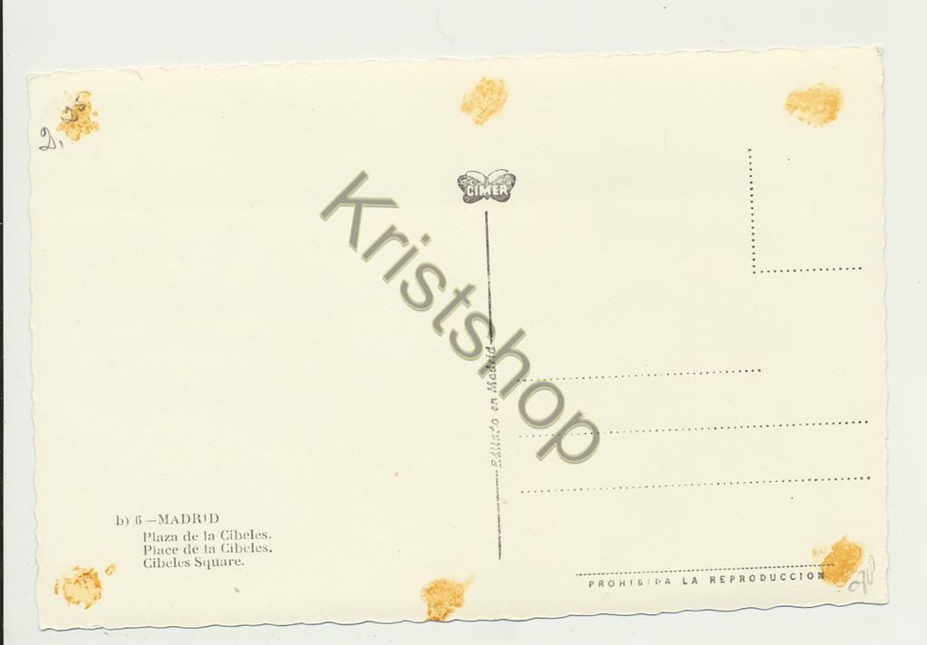 KRST006-7278_1.jpg Madrid - Plaza de la Cibeles [006-7278 - Afbeelding 2
