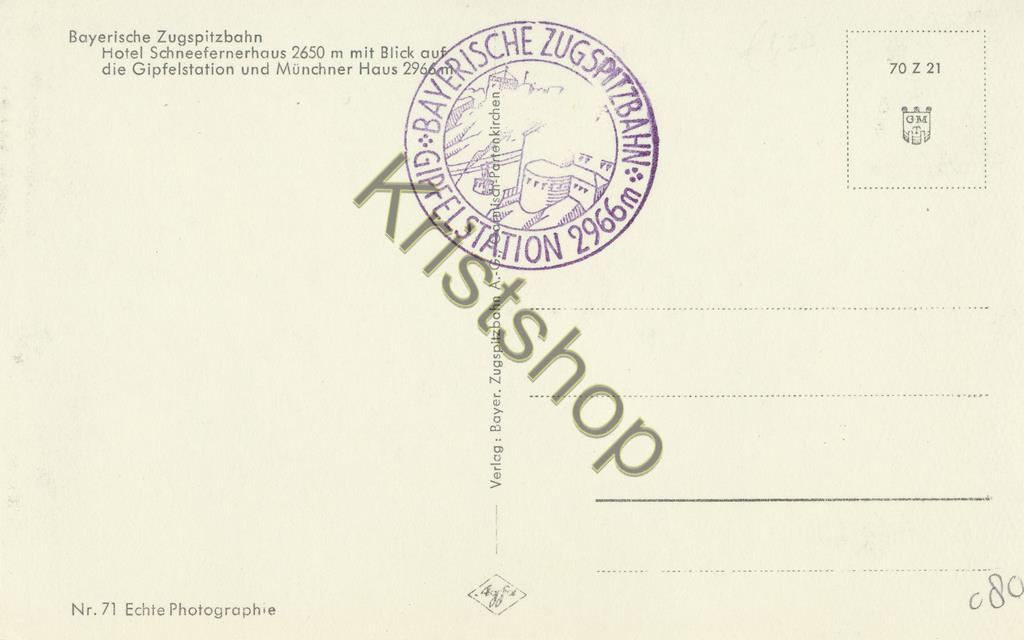 KRST007-0180_1.jpg Bayerische Zugspitzebahn - Hotel Schneefernerhaus [KRST007-0180 - Afbeelding 2