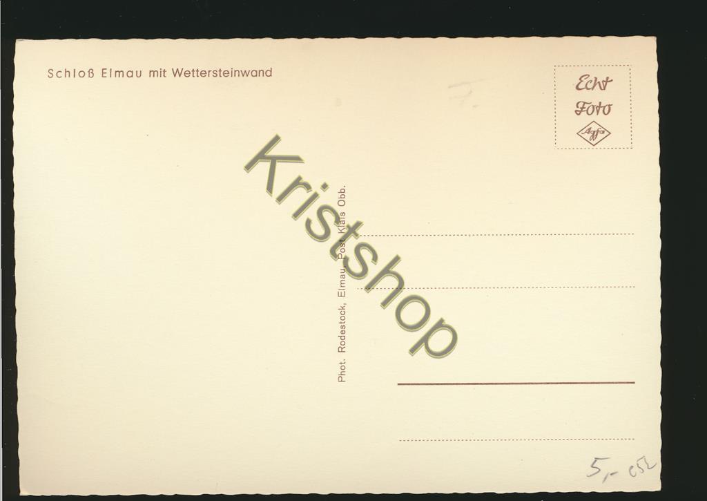 KRST007-0552_1.jpg Schloß Elmau mit Wettersteinwand [KRST007-0552 - Afbeelding 2