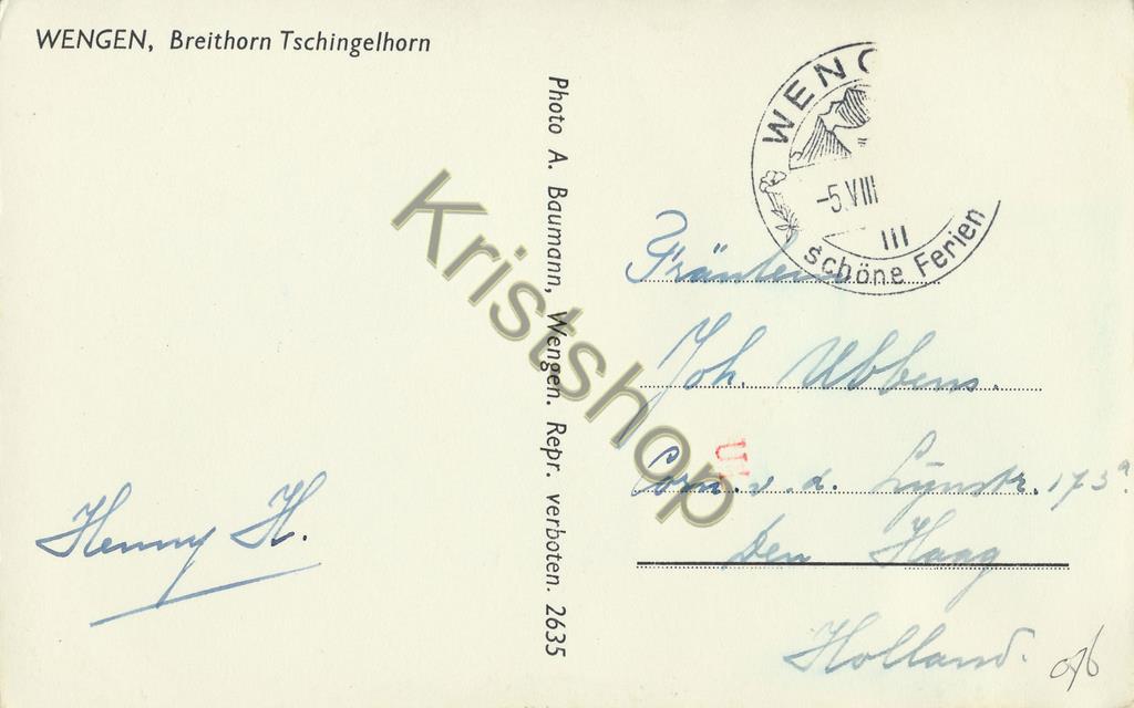 KRST007-1176_1.jpg Wengen - Breithorn - Tschingelhorn [KRST007-1176 - Afbeelding 2