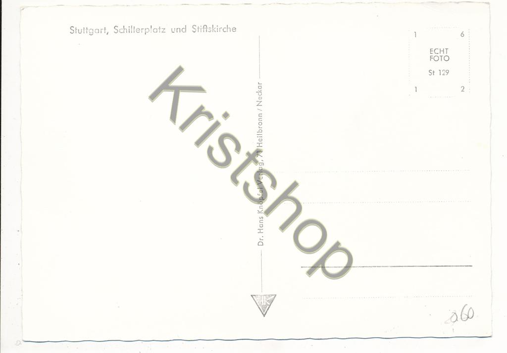 KRST007-1560_1.jpg Stuttgart - Schillerplatz und Stiftskirche [KRST007-1560 - Afbeelding 2