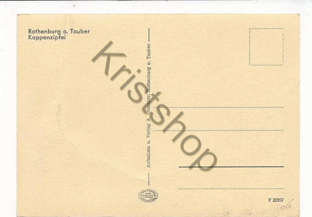 KRST007-1605_1.jpg Rothenburg o Tauber - Kappenzipfel [KRST007-1605 - Afbeelding 2