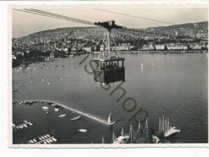 Zürich - Zürichsee-Seilschwebebahn - Blick in die Stadt [KRST007-2053