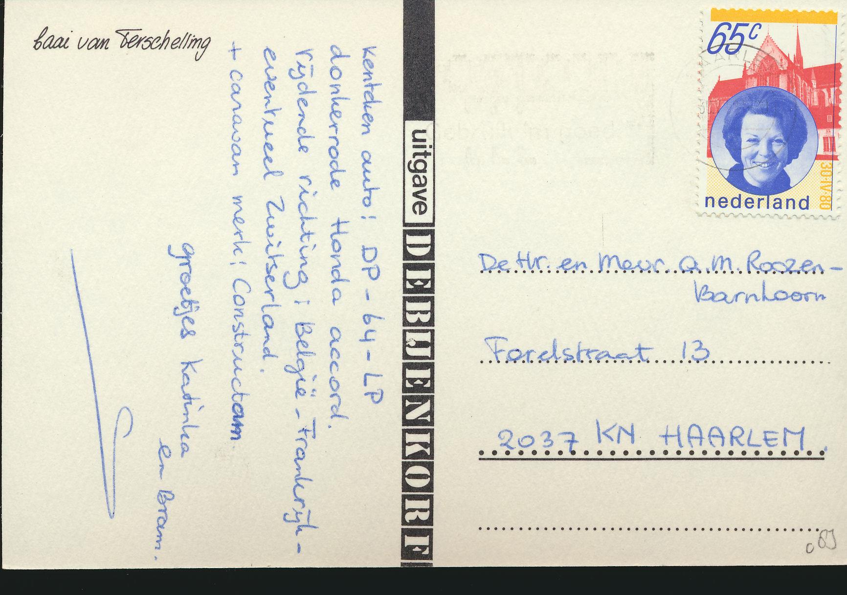 KRST007-2983_1.jpg Terschelling - Baai - Vuurtoren - pentekening [KRST007-2983 - Afbeelding 2
