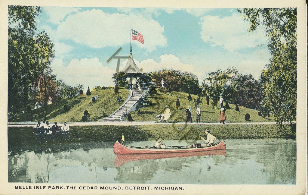 KRST007-3229_0.jpg Detroit, Mich - Belle Isle The Cedar Mound [KRST007-3229