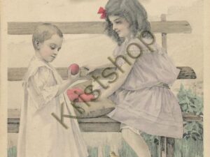 Two childern with some chicks (fantasy) [KRST007-3398