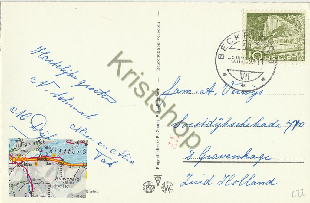 KRST007-3422_1.jpg Beckenried am Vierwaldstättersee mit Pilatus [KRST007-3422 - Afbeelding 2