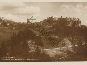 Sächs Schweiz - Hohnstein vd Wartenbergstrasse gesehen  [KRST007-3608