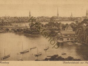 Hamburg - Lombardsbrücke mit Stadt [KRST007-3653