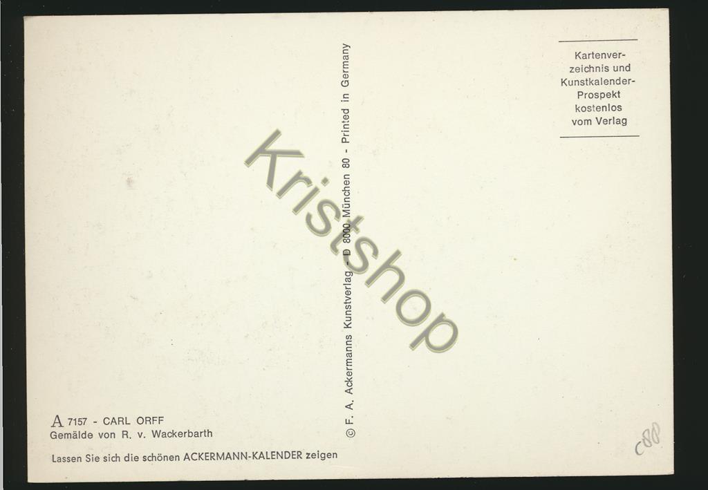 KRST007-3788_1.jpg Carl Orff - Gemälde von R v Wackerbarth [KRST007-3788 - Afbeelding 2