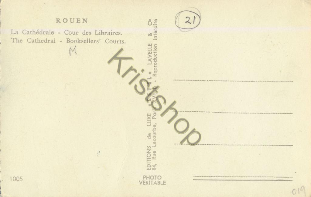 KRST007-3819_1.jpg Rouen - La Cathèdrale - Cour des Libraires [KRST007-3819 - Afbeelding 2
