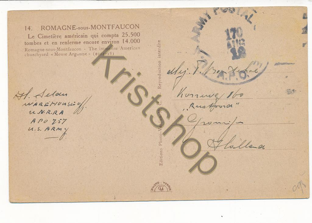 KRST007-4695_1.jpg Romagne-sous-Montafon - Le Cimetière amèrican [KRST007-4695 - Afbeelding 2