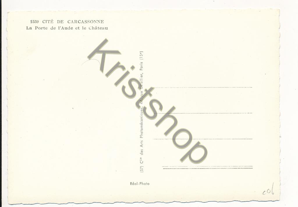 KRST007-5206_1.jpg Carcassonne - La Porte de l'Aude et le Château [KRST007-5206 - Afbeelding 2