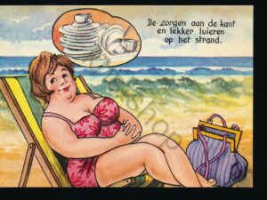 Humor - luieren op het strand [KRST007-6283
