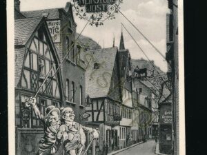 Humor-kaart - Gasthaus Weinstube Just - Jetz trink'n ma noch a Flasherl wein [KRST008-1115