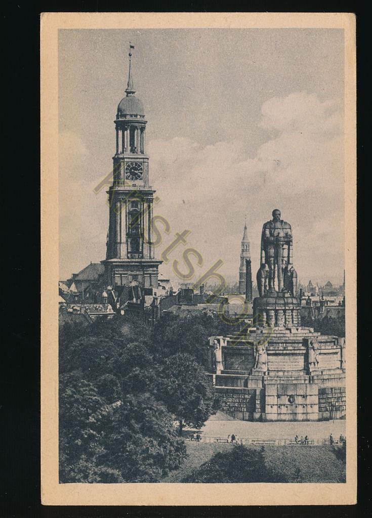 KRST008-1156_0.jpg Hamburg - Michaeliskirche und Bismarck-Denkmal [KRST008-1156