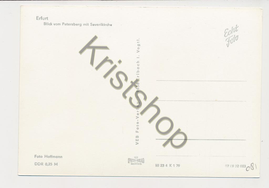 KRST008-1281_1.jpg Erfurt -Blick vom Petersberg mit Severikirche [KRST008-1281 - Afbeelding 2