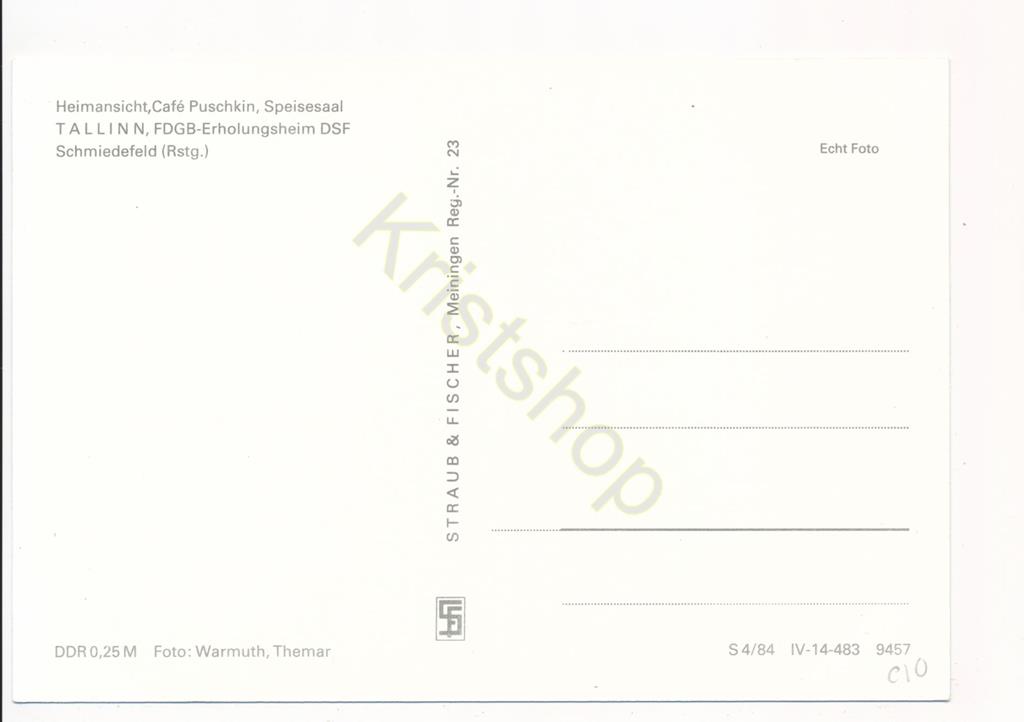 KRST008-1310_1.jpg Schmiedefeld/R/ - FDGB-Erholungsheim - Deutsch-Sowjetische Freundschaft-Tallinn [KRST008-1310 - Afbeelding 2