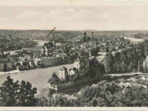Passau an der Donau - Blick vom Klosterberg [KRST008-1860)