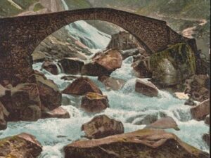 Gotthardstrasse die Sprenglbrücke in der Schöllenen [KRST008-3148