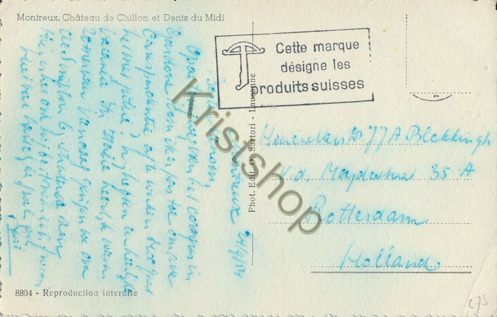 KRST008-4673_1.jpg Montreux - Château de Chillon et Dents du Midi [KRST008-4673 - Afbeelding 2