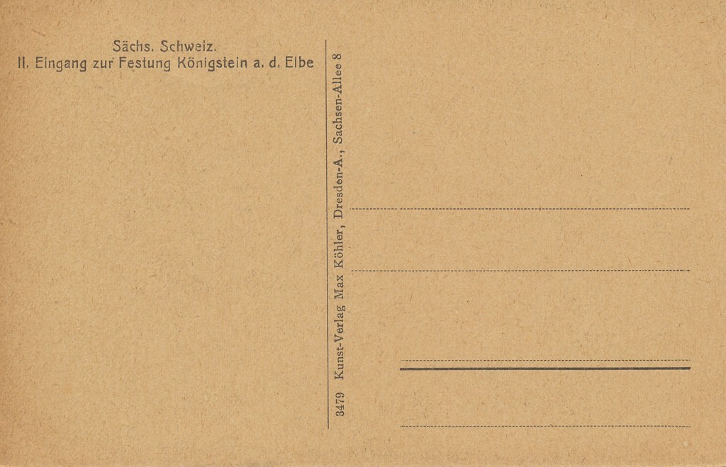 KRST008-5685_1.jpg Sächs, Schweiz - Eingang zur Festung Königstein ad Elbe [KRST008-5685 - Afbeelding 2