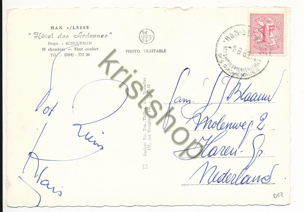 KRST008-6502_1.jpg Han s/Lesse - Hôtel des Ardennes [KRST008-6502 - Afbeelding 2