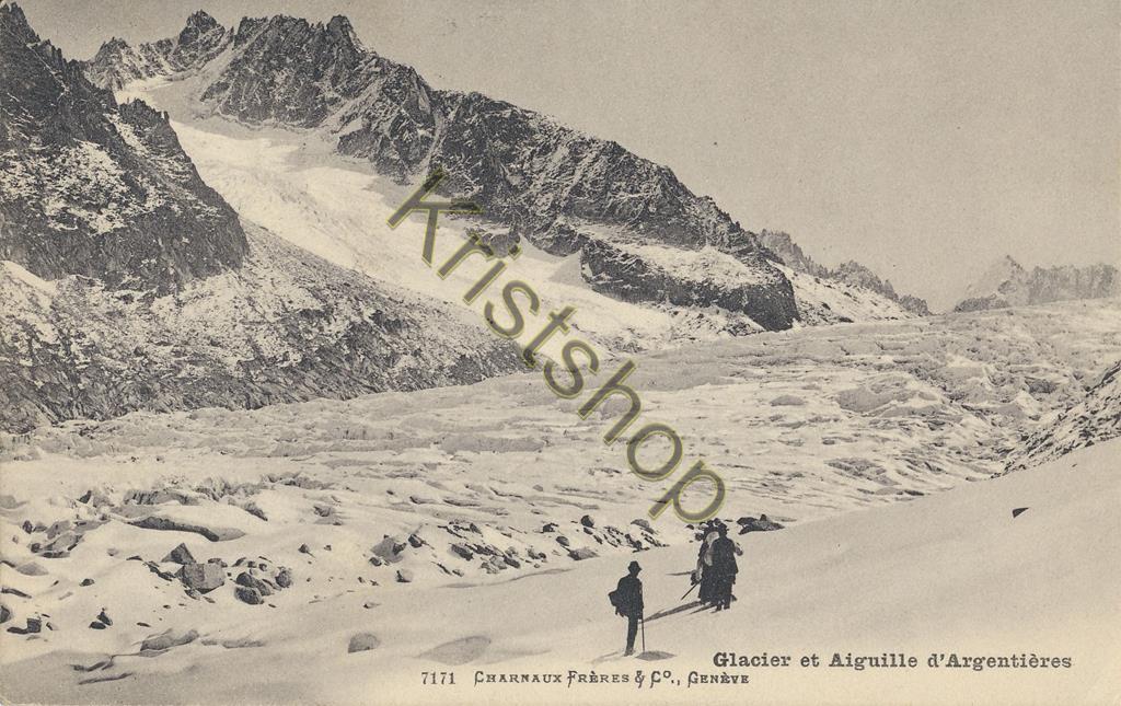 KRST008-7752_0.jpg Glacier et Aiguille d'Argentières - Salvan 1907 [KRST008-7752