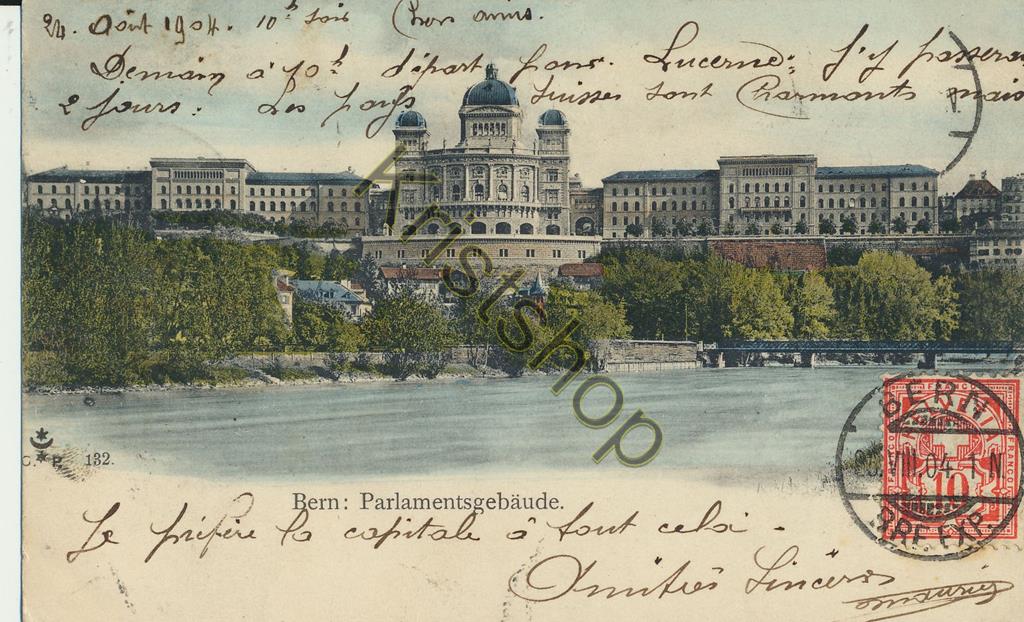 KRST008-7765_0.jpg Bern - Parlamentsgebäude - BRF.EXP. 1904 [KRST008-7765
